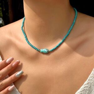 UO Ceramic Fish Beaded Necklace